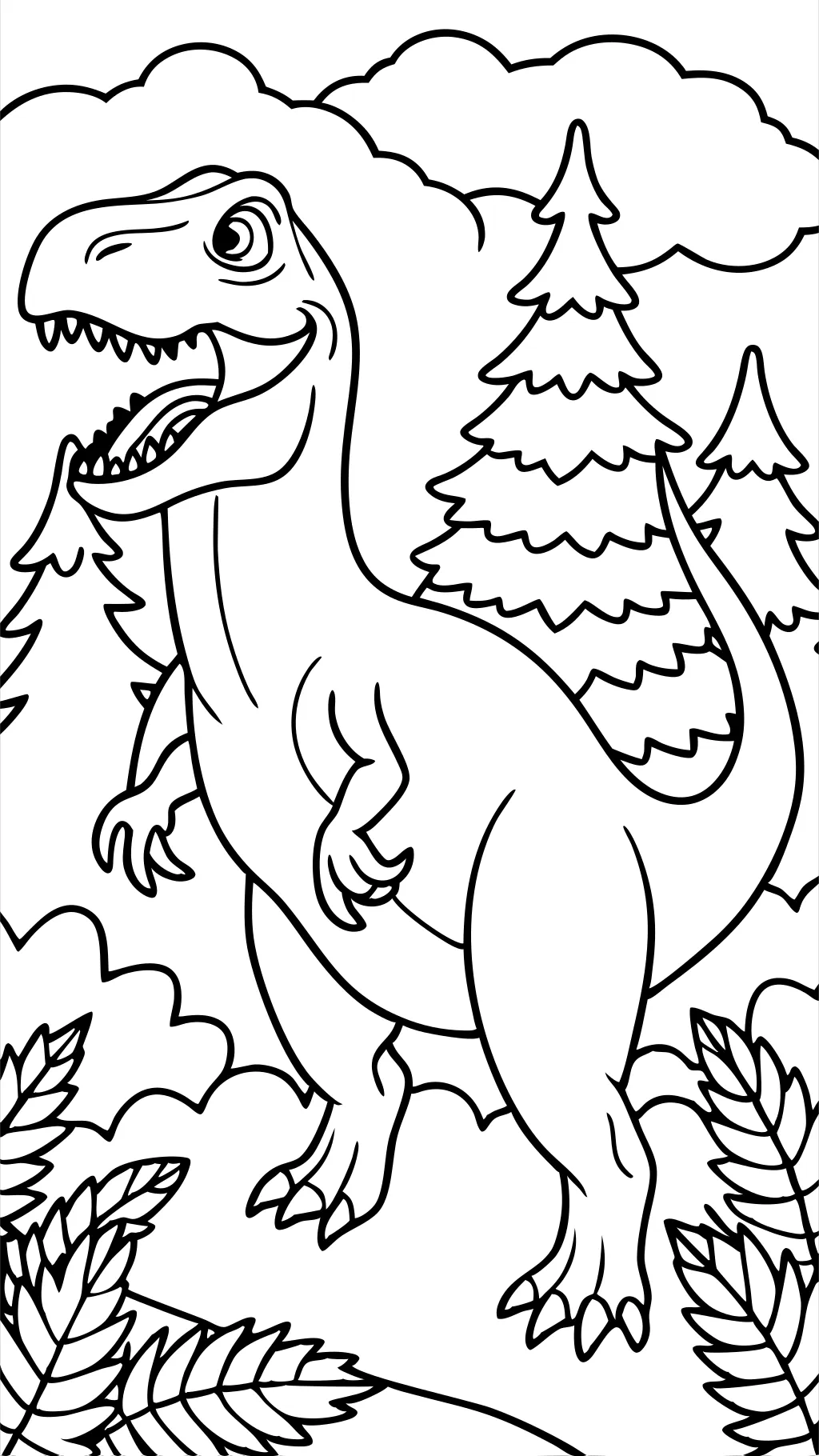 t-rex coloring page